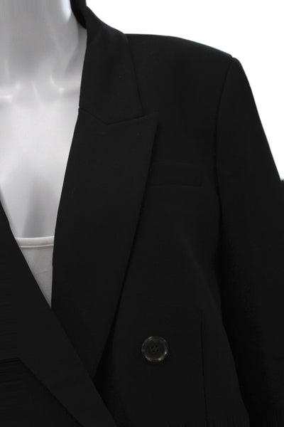 J Crew Unisex Black Collared Button Blazer Long Sleeve Classic Size 14