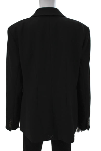 J Crew Unisex Black Collared Button Blazer Long Sleeve Classic Size 14