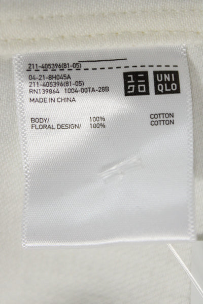 Ines De La Fressange x Uniqlo Women Military Jacket White High Neck Size M
