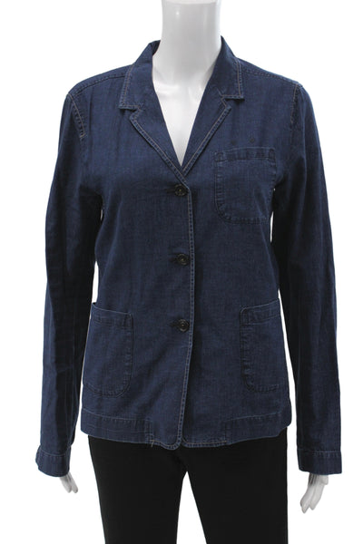 Ines De La Fressange x Uniqlo Women Military Jacket Dark Blue Cotton Size S
