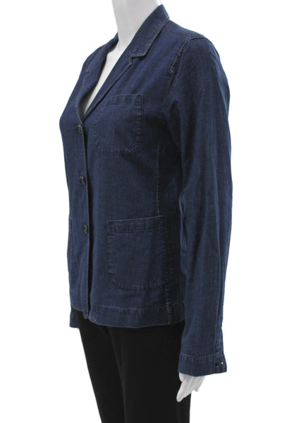 Ines De La Fressange x Uniqlo Women Military Jacket Dark Blue Cotton Size S