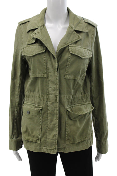 Ines De La Fressange x Uniqlo Women Military Jacket Dark Blue Cotton Size S