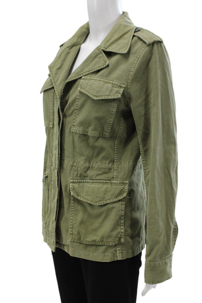 Ines De La Fressange x Uniqlo Women Military Jacket Dark Blue Cotton Size S