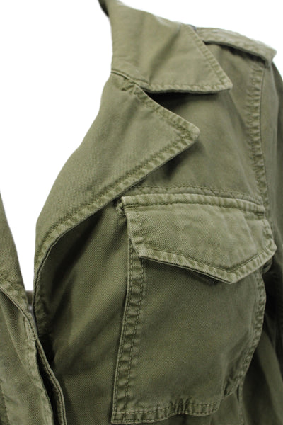 Ines De La Fressange x Uniqlo Women Military Jacket Dark Blue Cotton Size S