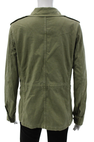 Ines De La Fressange x Uniqlo Women Military Jacket Dark Blue Cotton Size S