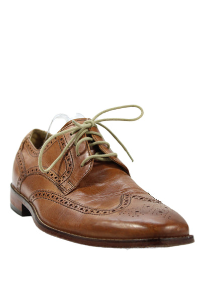 Cole Haan Mens Leather Lace Up Oxford Dress Shoes Brown Size 10.5 Medium