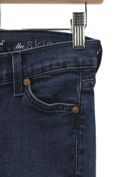 7 For All Mankind Womens Skinny Dark Blue Denim Jeans Size 24
