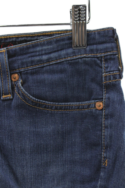 7 For All Mankind Womens Skinny Dark Blue Denim Jeans Size 24