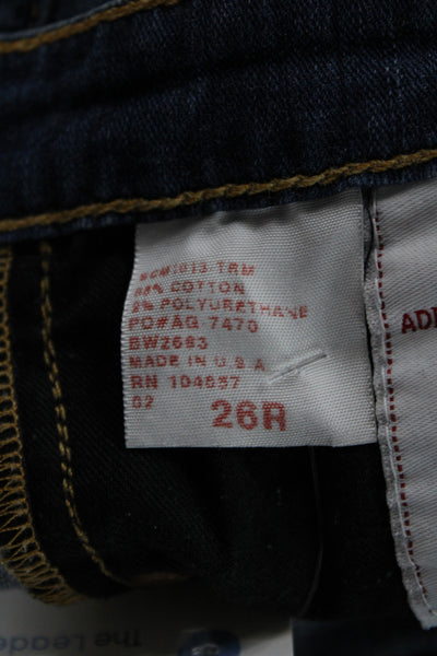 AG Adriano Goldschmied Unisex Dark Blue Cotton Blend Shorts Size 26