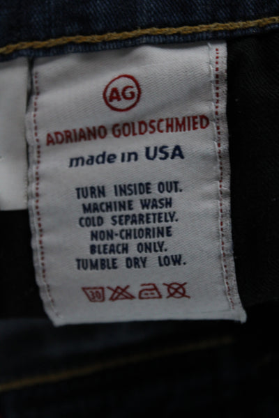 AG Adriano Goldschmied Unisex Dark Blue Cotton Blend Shorts Size 26