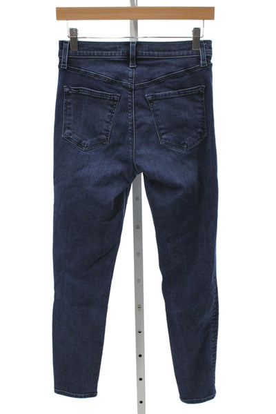 J Brand Womens Skinny Ankle Jeans Dark Blue High Rise Size 26