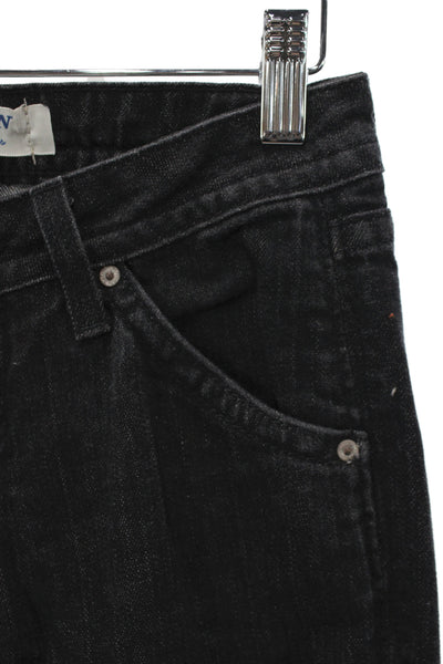 Hudson Womens Straight Jeans Black Low Rise Size 25