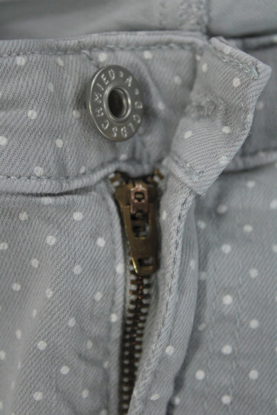 AG Adriano Goldschmied Women Gray Polka Dot Skinny Jeans Denim Size 27