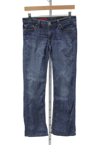 AG Adriano Goldschmied Women Gray Polka Dot Skinny Jeans Denim Size 27