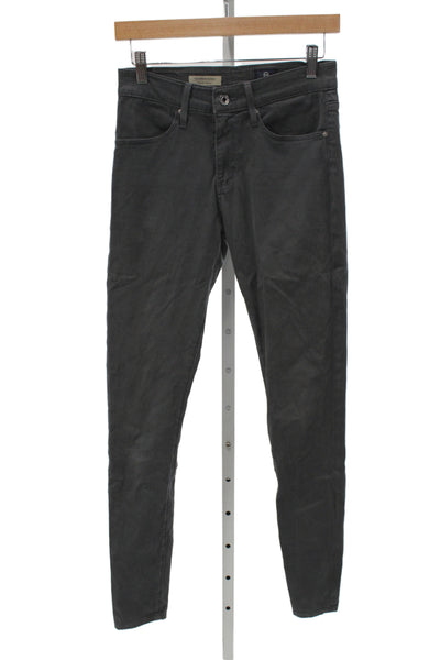 AG Adriano Goldschmied Unisex Dark Gray High Rise Jeans Button Closure Size 26