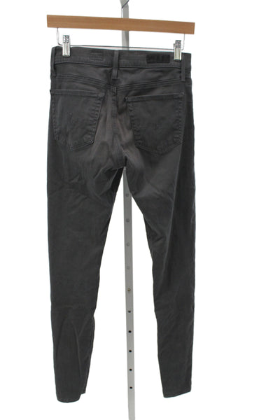 AG Adriano Goldschmied Unisex Dark Gray High Rise Jeans Button Closure Size 26
