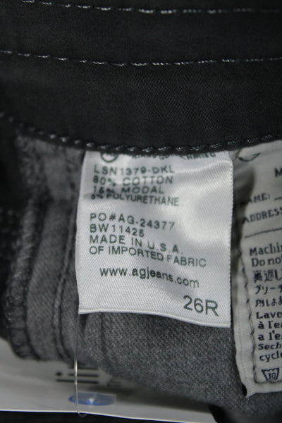 AG Adriano Goldschmied Unisex Dark Gray High Rise Jeans Button Closure Size 26