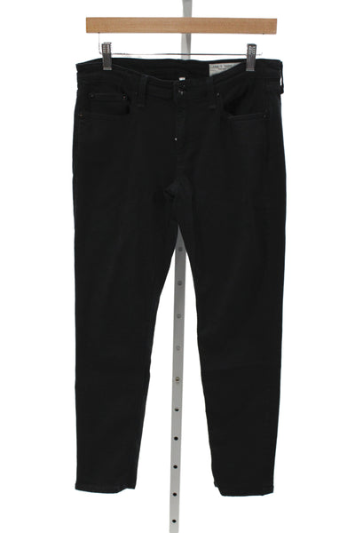 Rag & Bone Women Skinny Cropped Jeans Black Denim Size 26