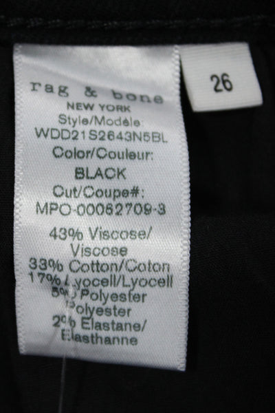 Rag & Bone Women Skinny Cropped Jeans Black Denim Size 26