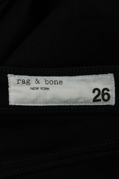 Rag & Bone Women Skinny Cropped Jeans Black Denim Size 26