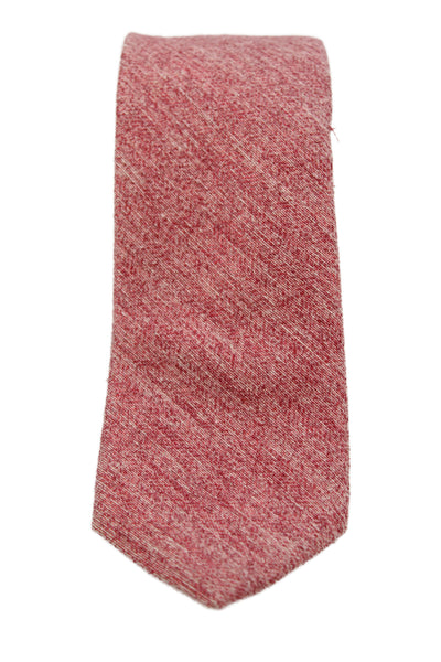 The Tie Bar Mens Silk Skinny Classic Necktie Red