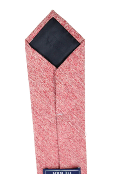 The Tie Bar Mens Silk Skinny Classic Necktie Red