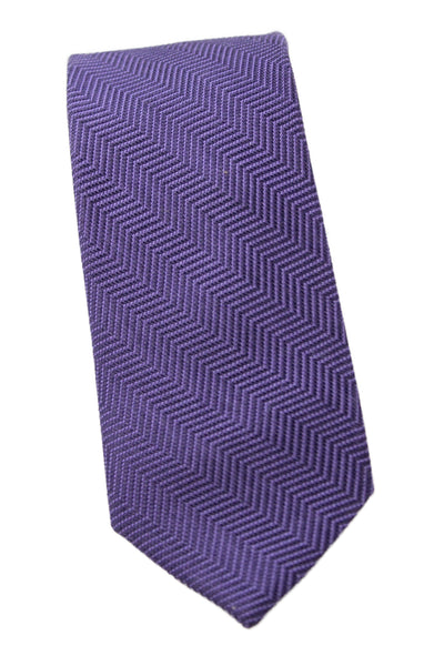 The Tie Bar Mens Silk Blend Skinny Classic Necktie Purple