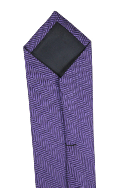 The Tie Bar Mens Silk Blend Skinny Classic Necktie Purple