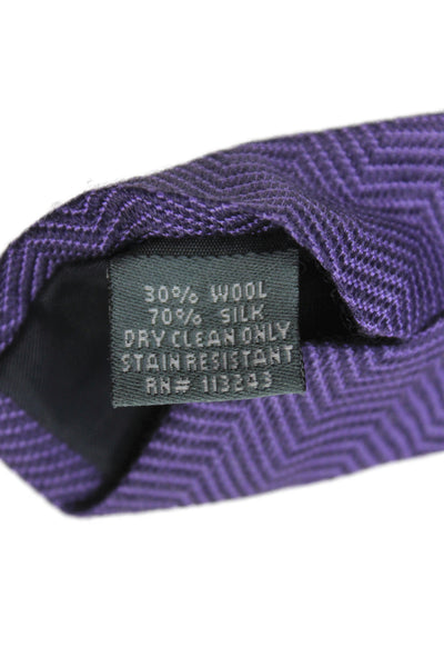 The Tie Bar Mens Silk Blend Skinny Classic Necktie Purple