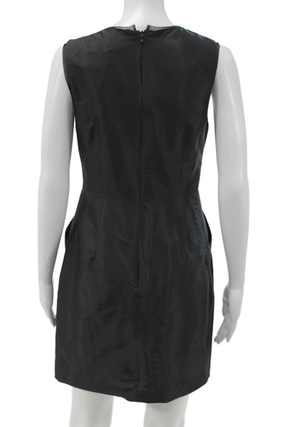 Alexia Admor Womens Sheath Mini Dress Black Cotton Sleeveless Size XS