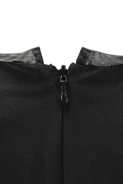 Alexia Admor Womens Sheath Mini Dress Black Cotton Sleeveless Size XS