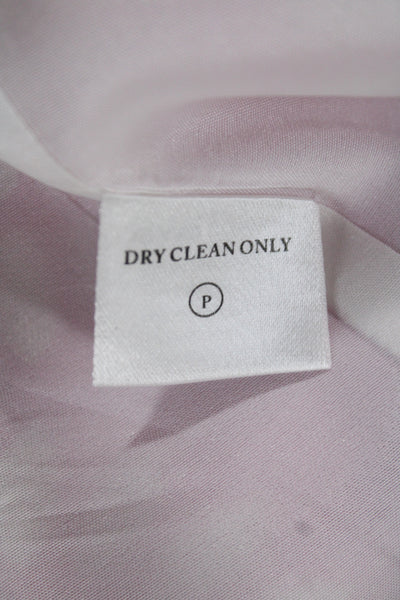 Island Company Womens Shift Dress Pink Linen Long Sleeve Floral Short Size XS
