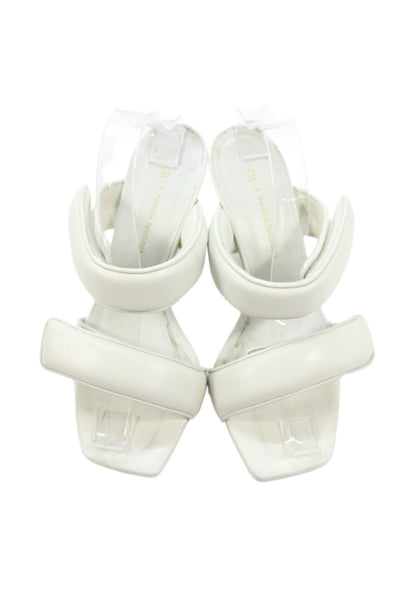 Gia x Pernille Teisbaek Women's Square Toe Slide Sandals White Size 36