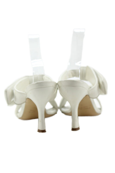 Gia x Pernille Teisbaek Women's Square Toe Slide Sandals White Size 36