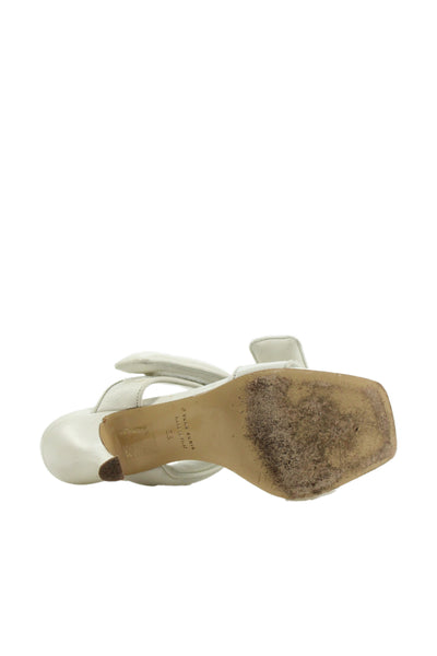 Gia x Pernille Teisbaek Women's Square Toe Slide Sandals White Size 36