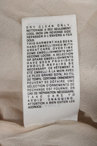 AllSaints Spitalfields Womens Slip Dress Beige Aztec Viscose Size 6