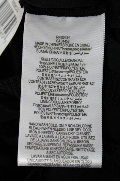 BCBGMAXAZRIA Womens Bodycon Mini Dress Black Square Neck Sleeveless Size 0