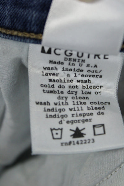 McGuire Unisex Flared Skinny Blue Denim Jeans Size 24
