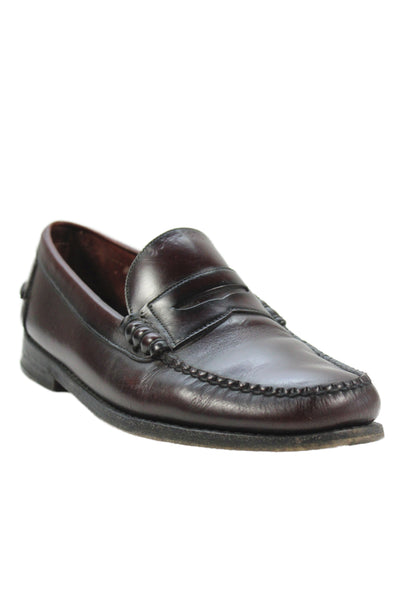 Cole Haan Men's Round Toe Leather Slip-On Loafers Shoes Brown Size 8.5