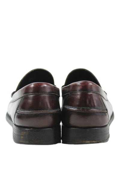 Cole Haan Men's Round Toe Leather Slip-On Loafers Shoes Brown Size 8.5
