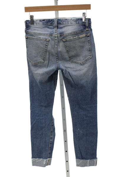 Joes Womens Boyfriend Skinny Jeans Blue Mid Rise Cotton Spandex Button Size 24