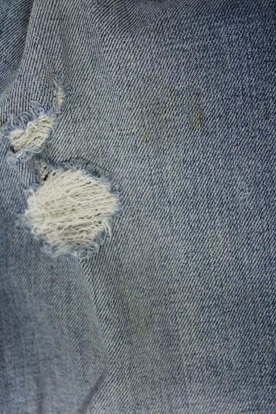 Joes Womens Boyfriend Skinny Jeans Blue Mid Rise Cotton Spandex Button Size 24