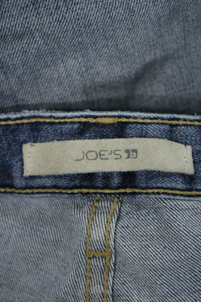 Joes Womens Boyfriend Skinny Jeans Blue Mid Rise Cotton Spandex Button Size 24