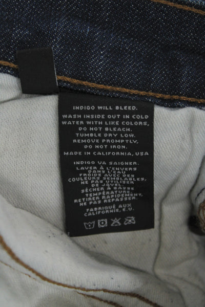 J Brand Womens Cropped Boyfriend Mid Rise Dark Blue Cotton Jeans Size 24