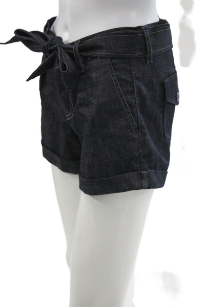 7 For All Mankind Unisex Dark Blue Classic Shorts Size 25