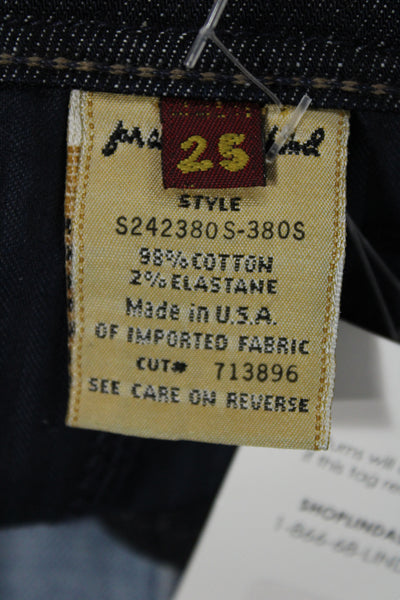 7 For All Mankind Unisex Dark Blue Classic Shorts Size 25