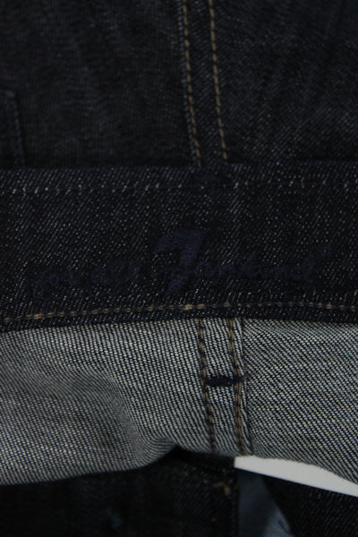 7 For All Mankind Unisex Dark Blue Classic Shorts Size 25