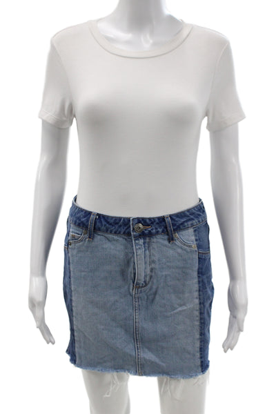 Paige Women Mini Pencil Skirt Blue Size 26