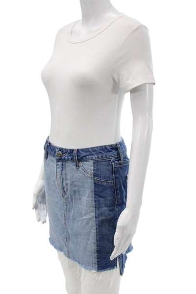 Paige Women Mini Pencil Skirt Blue Size 26