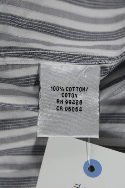 Bugatchi Men's Long Sleeves Button Down Multicolor Striped Shirt Size M